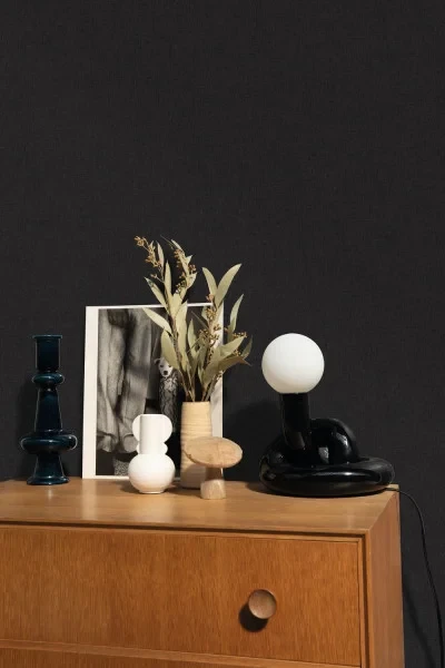 Caselio 68521255 Graphic Linen Uni Beige sable fonce - jasnobeżowa tapeta imitująca len