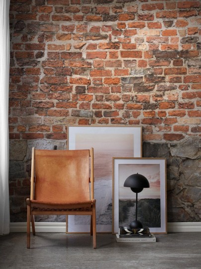 Boras Tapeter 9504W Studio Stone Wall Red - mural cegła