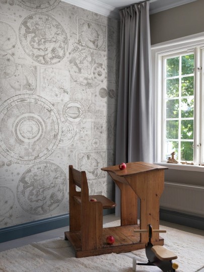 Boras Tapeter 9549W Studio Vintage Star Map Multi - mural mapa gwiazd