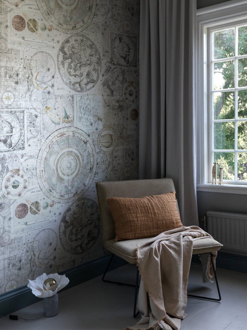 Boras Tapeter 9550W Studio Vintage Star Map Multi - mural mapa gwiazd