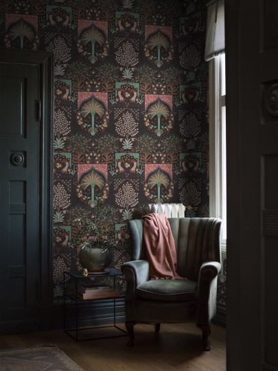 Boras Tapeter 9580W Studio Peacock Multi - mural w misterny, egzotyczny wzór