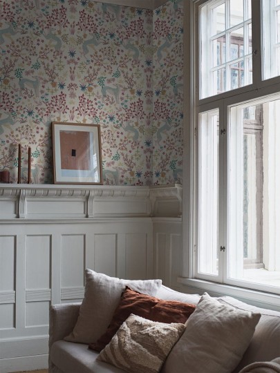 Boras Tapeter 9581W Studio Whippet Multi - mural roślinny z psami