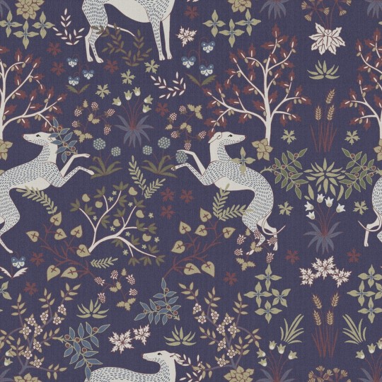 Boras Tapeter 9582W Studio Whippet Multi - mural roślinny z psami