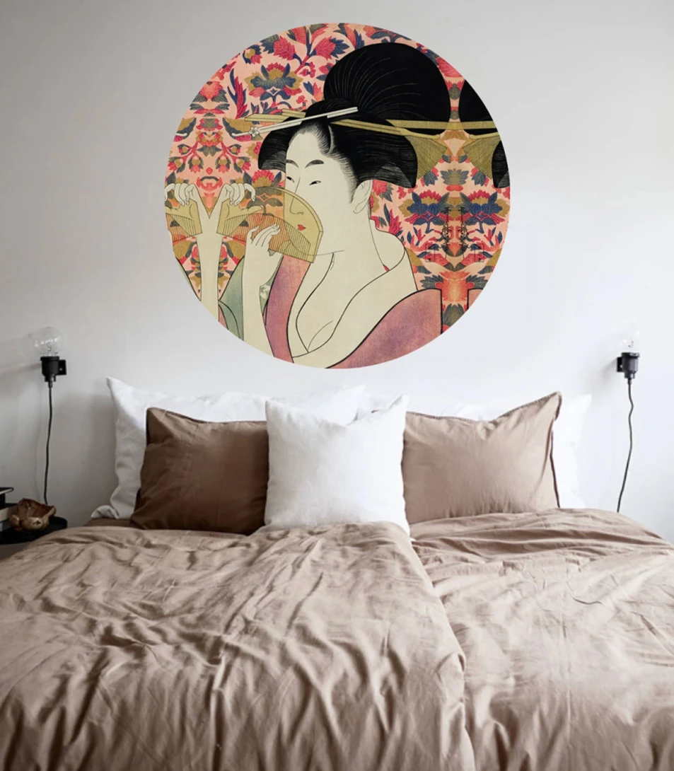 Wallcolors Dots Lone Warrior's Bloom - okrągły mural w japońskim stylu