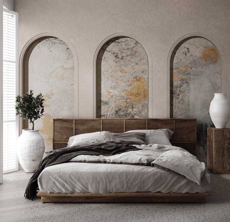 Wall Art Libra Beige Fog - mural w architektoniczny motyw