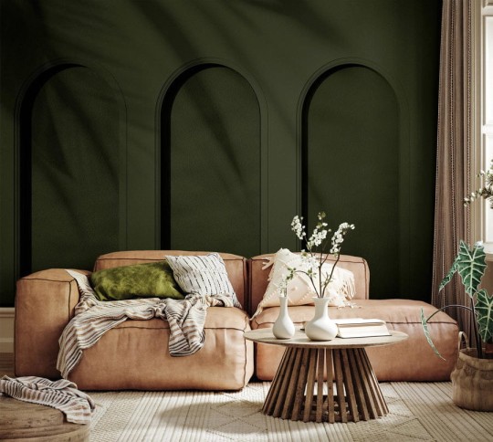 Wall Art Libra Olive - mural w architektoniczny motyw