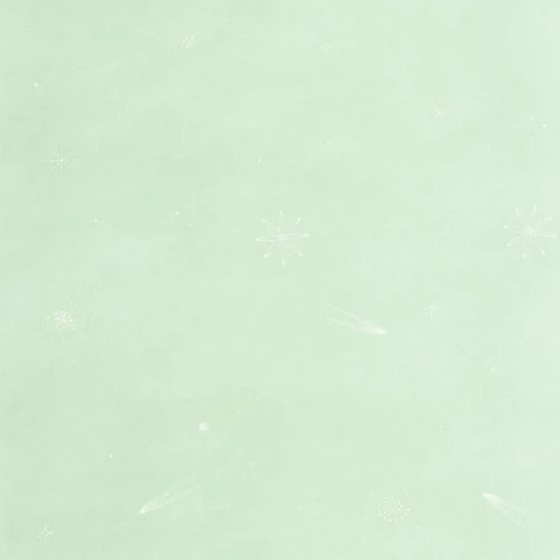 Caselio 105697001 Les Minis Mondes Ciel Etoile Vert d'eau phosphoresecent - tapeta dla dzieci w gwiazdy