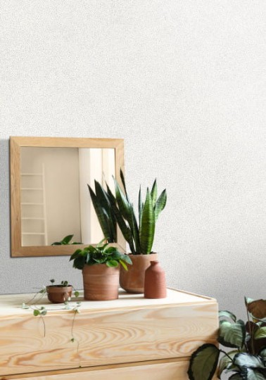 Caselio 101730099 Color Box 3 Green Life Sparkle Blanc argent - tapeta w drobne srebrne kropki