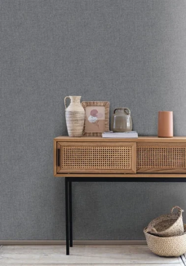 Caselio 103221818 Color Box 3 Uni Mat Grege - szara matowa tapeta imitująca tkaninę