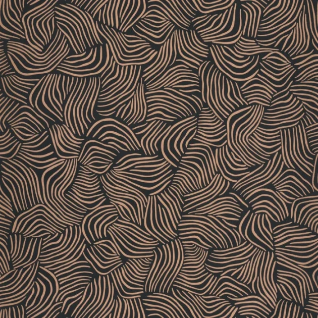 Caselio 103729090 Color Box 3 Mirage Noir cuivre - tapeta w abstrakcyjny roślinny motyw