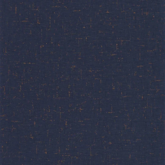 Caselio 103776552 Color Box 3 Gaze Metal Bleu nuit cuivre - tapeta z tekstylnym efektem i metalicznymi akcentami