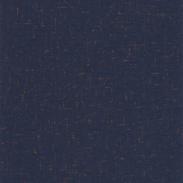 Caselio 103776552 Color Box 3 Gaze Metal Bleu nuit cuivre - tapeta z tekstylnym efektem i metalicznymi akcentami