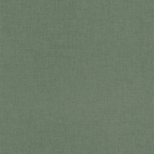 Caselio 68527852 Color Box 3 Linen Uni Vert bouteille - tapeta imitująca len