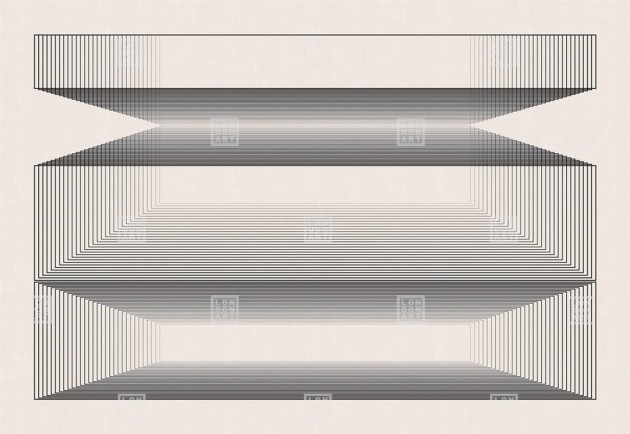 London Art 24001 1 Exclusive Wallpaper 24 Lizard - mural w linie tworzące trójwymiarowy wzór