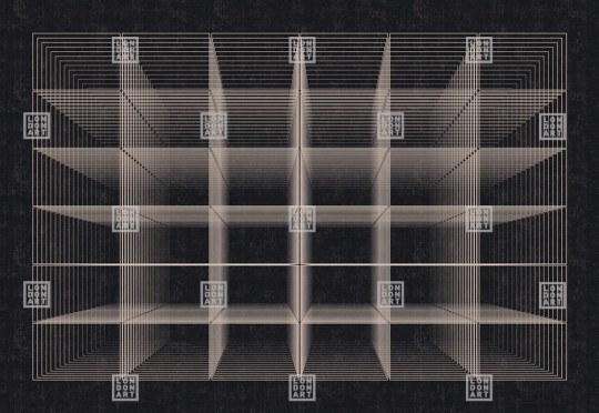 London Art 24002 3 Exclusive Wallpaper 24 Eruption - mural w linie tworzące trójwymiarowy wzór