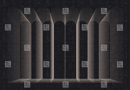 London Art 24003 3 Exclusive Wallpaper 24 City Kids - mural w linie tworzące trójwymiarowy wzór