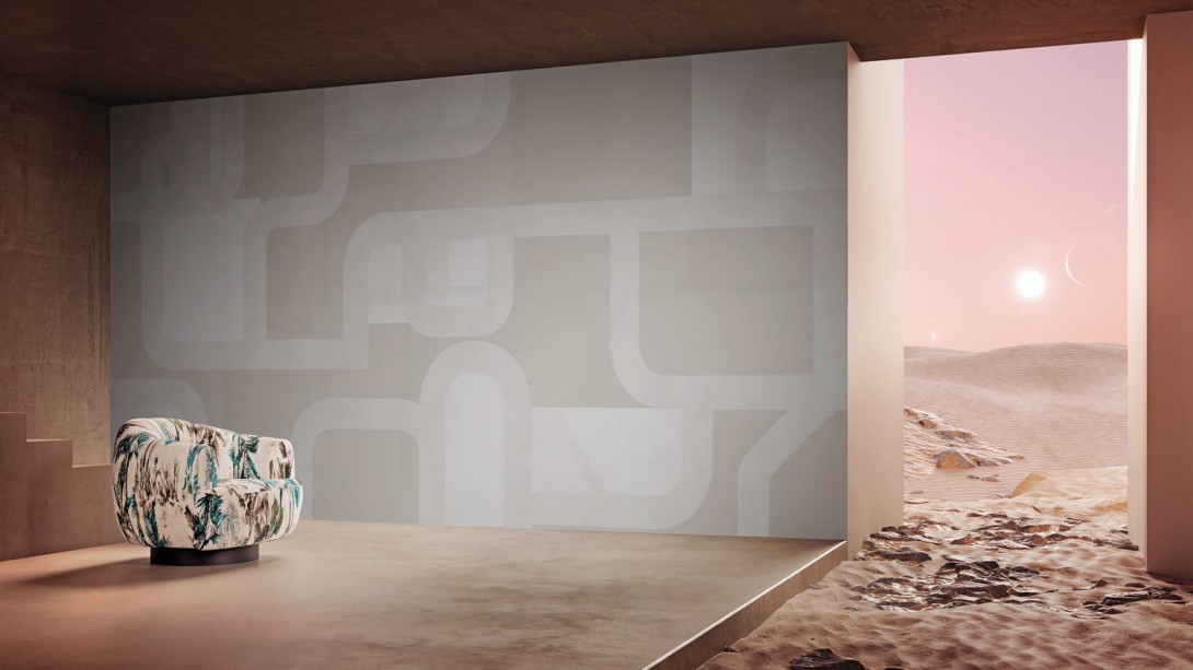 London Art 24004 1 Exclusive Wallpaper 24 No Feelings - mural w obłe kształty