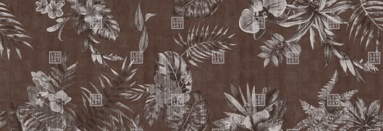 London Art 24007 3 Exclusive Wallpaper 24 Hung up on a dream - mural w delikatne liście