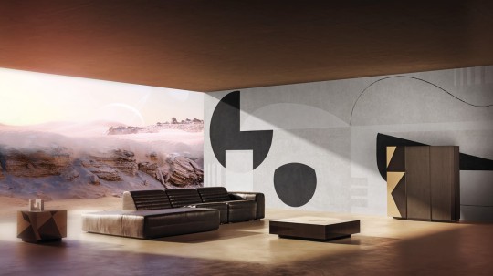 London Art 24010 2 Exclusive Wallpaper 24 Nightrider - mural w geometryczne wzory