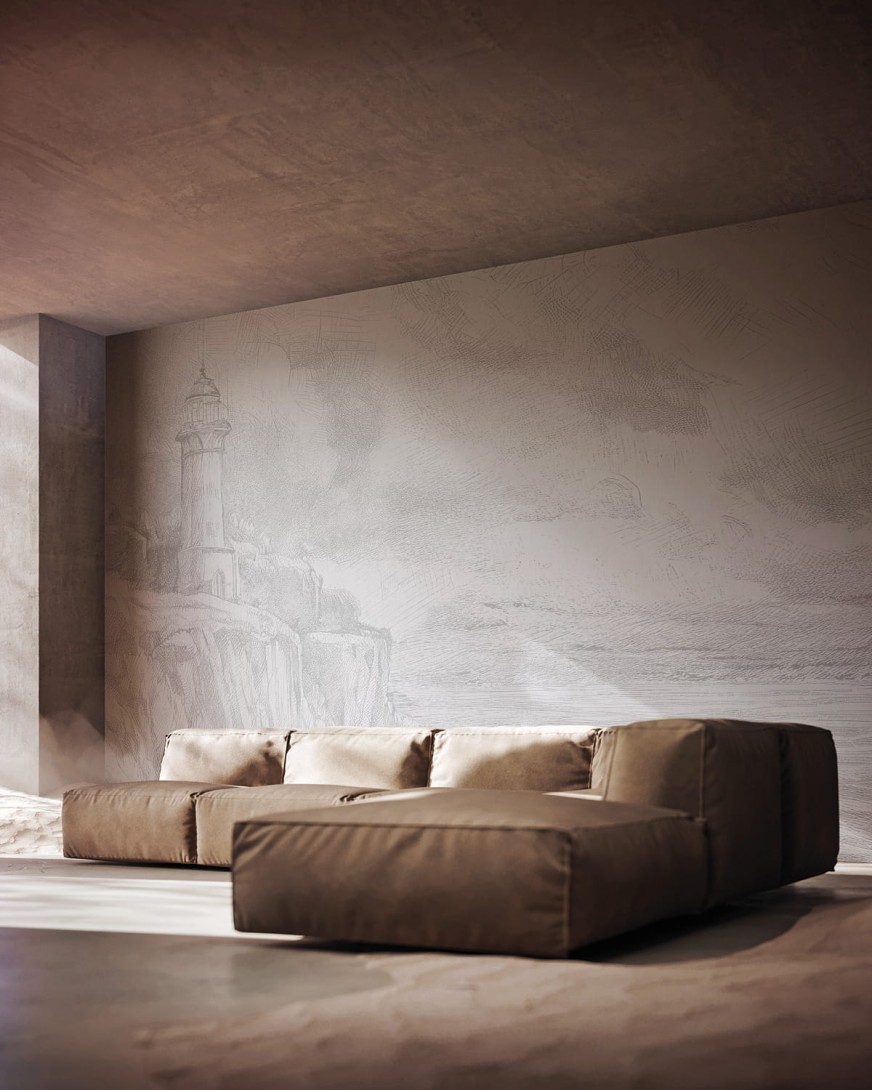 London Art 24012 1 Exclusive Wallpaper 24 Steppin’ stone - mural w delikatny pejzaż