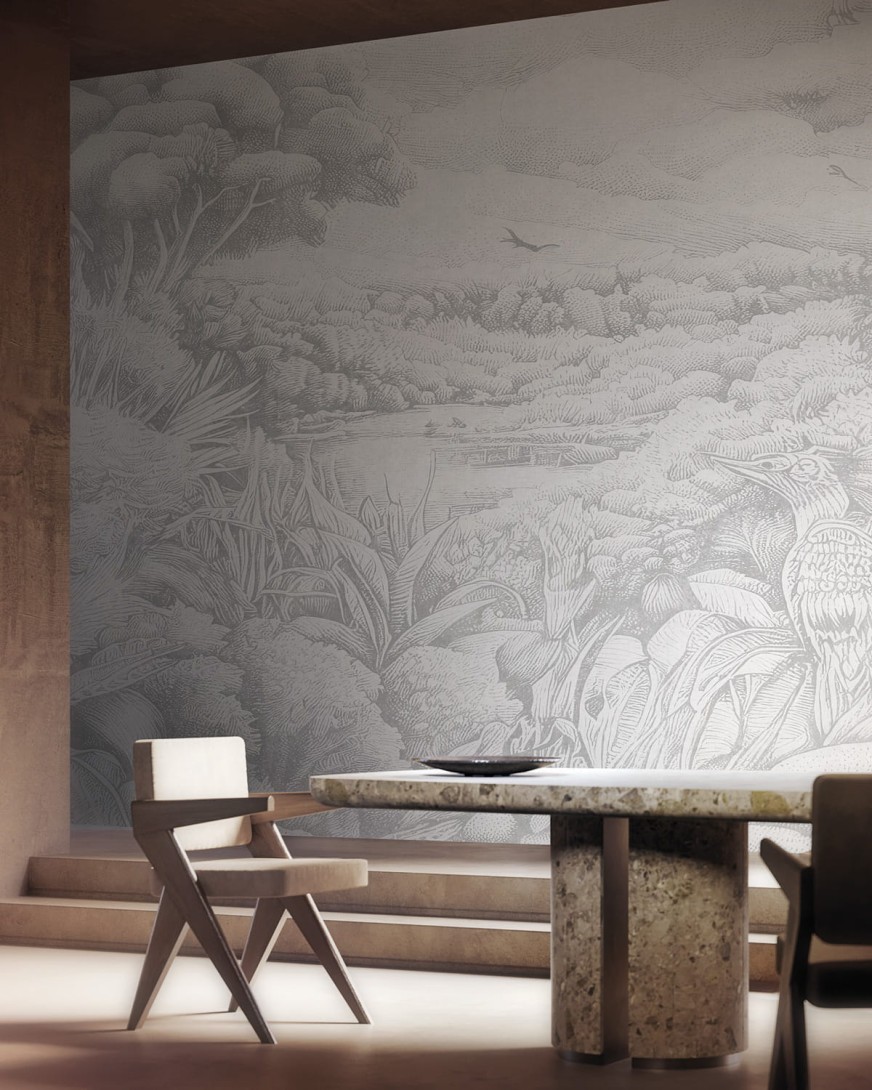 London Art 24013 2 Exclusive Wallpaper 24 Over the hills and far away - mural w delikatny pejzaż