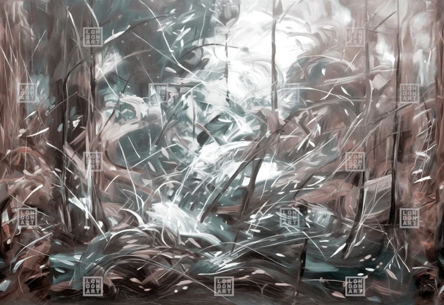 London Art 24016 1 Exclusive Wallpaper 24 Hyper paint - mural w roślinny motyw