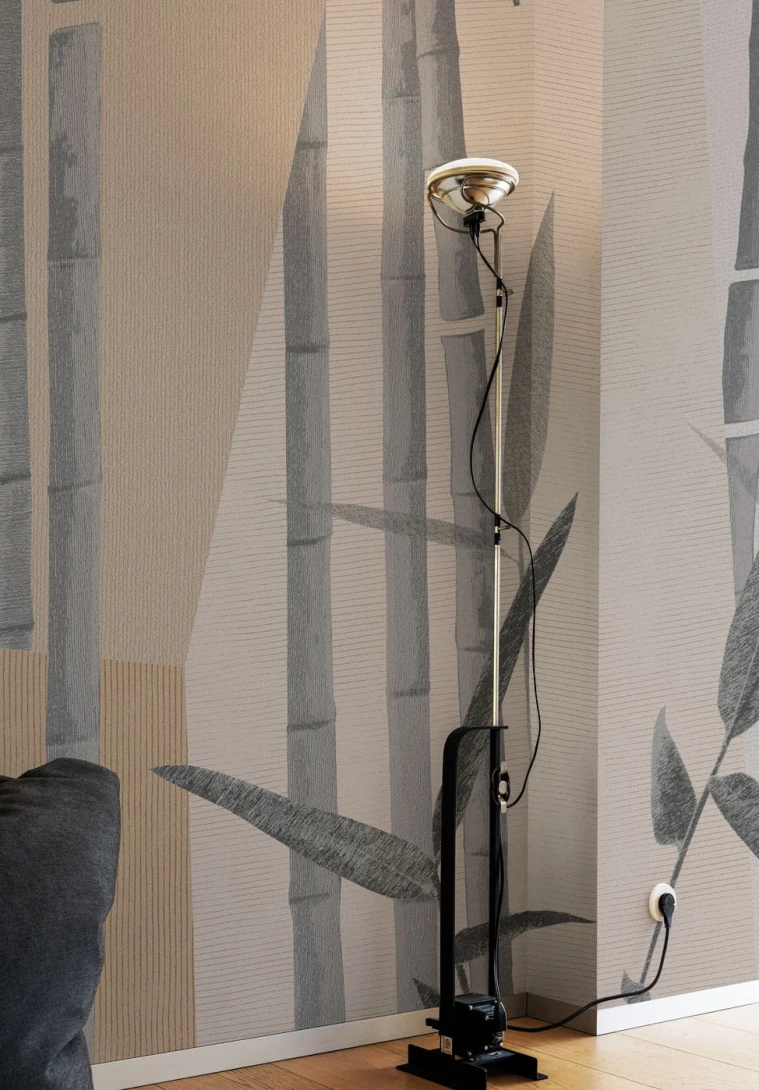 London Art 24045 1 Exclusive Wallpaper 24 Bambuseae - mural w minimalistyczny roślinny motyw