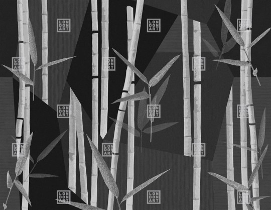 London Art 24045 3 Exclusive Wallpaper 24 Bambuseae - mural w minimalistyczny roślinny motyw