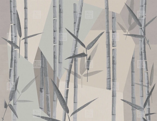 London Art 24045 4 Exclusive Wallpaper 24 Bambuseae - mural w minimalistyczny roślinny motyw