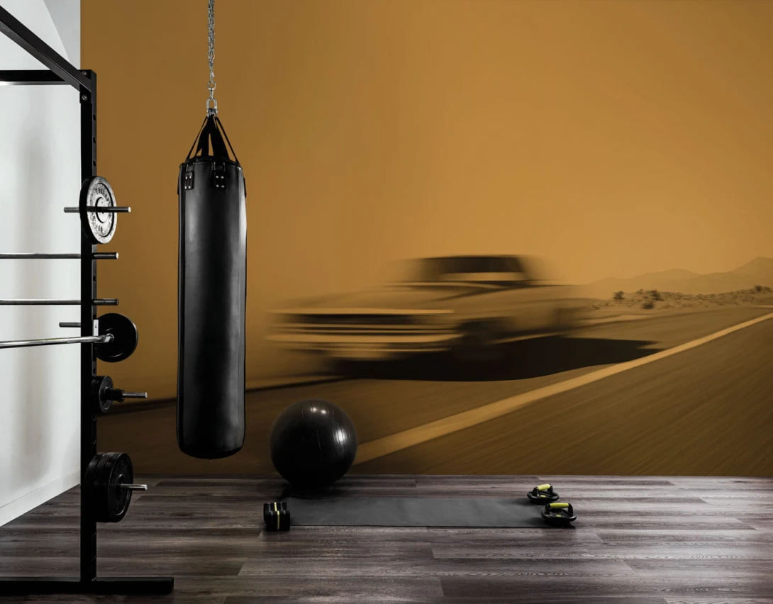 London Art 24025 3 Exclusive Wallpaper 24 Route 66 - mural w samochód na drodze Route 66