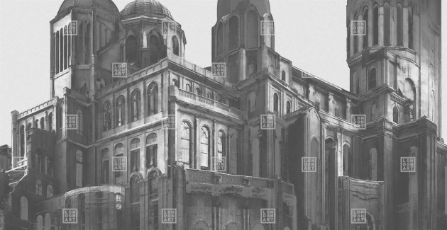 London Art 24027 2 Exclusive Wallpaper 24 Urbex - mural w architektoniczny motyw