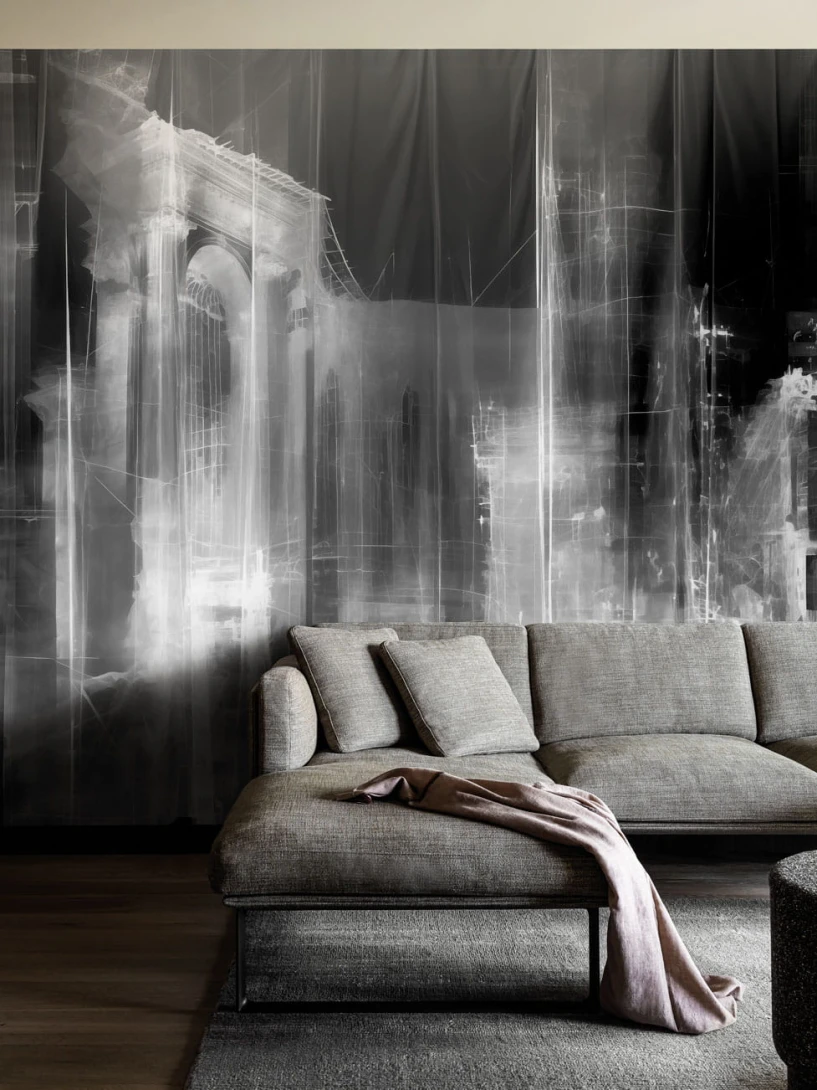 London Art 24031 1 Exclusive Wallpaper 24 Work in progress - mural w architektoniczny motyw