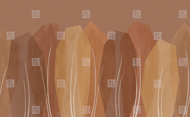 London Art 24043 3 Exclusive Wallpaper 24 Seasons - mural w geometryczne drzewa