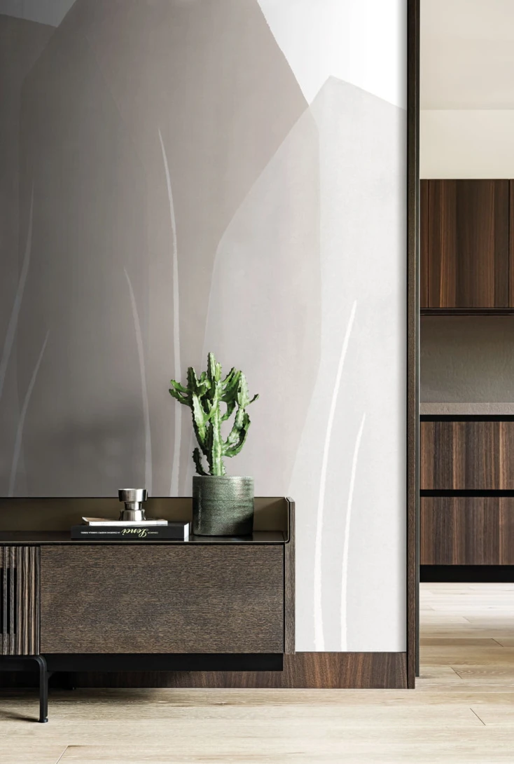 London Art 24043 3 Exclusive Wallpaper 24 Seasons - mural w geometryczne drzewa