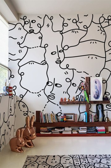 London Art 24040 1 Exclusive Wallpaper 24 South east - mural w minimalistyczne twarze