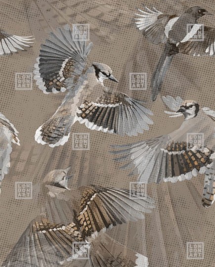 London Art 24046 2 Exclusive Wallpaper 24 Symphonia - mural w ptaki