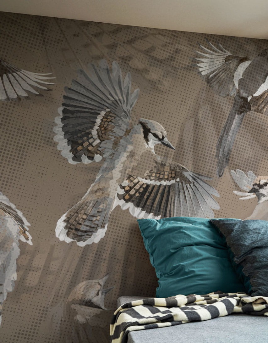 London Art 24046 2 Exclusive Wallpaper 24 Symphonia - mural w ptaki