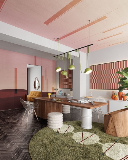 Inkiostro Bianco INKUUNI2402 Travelogue Atreides - mural we wzgórza i efekt ombre