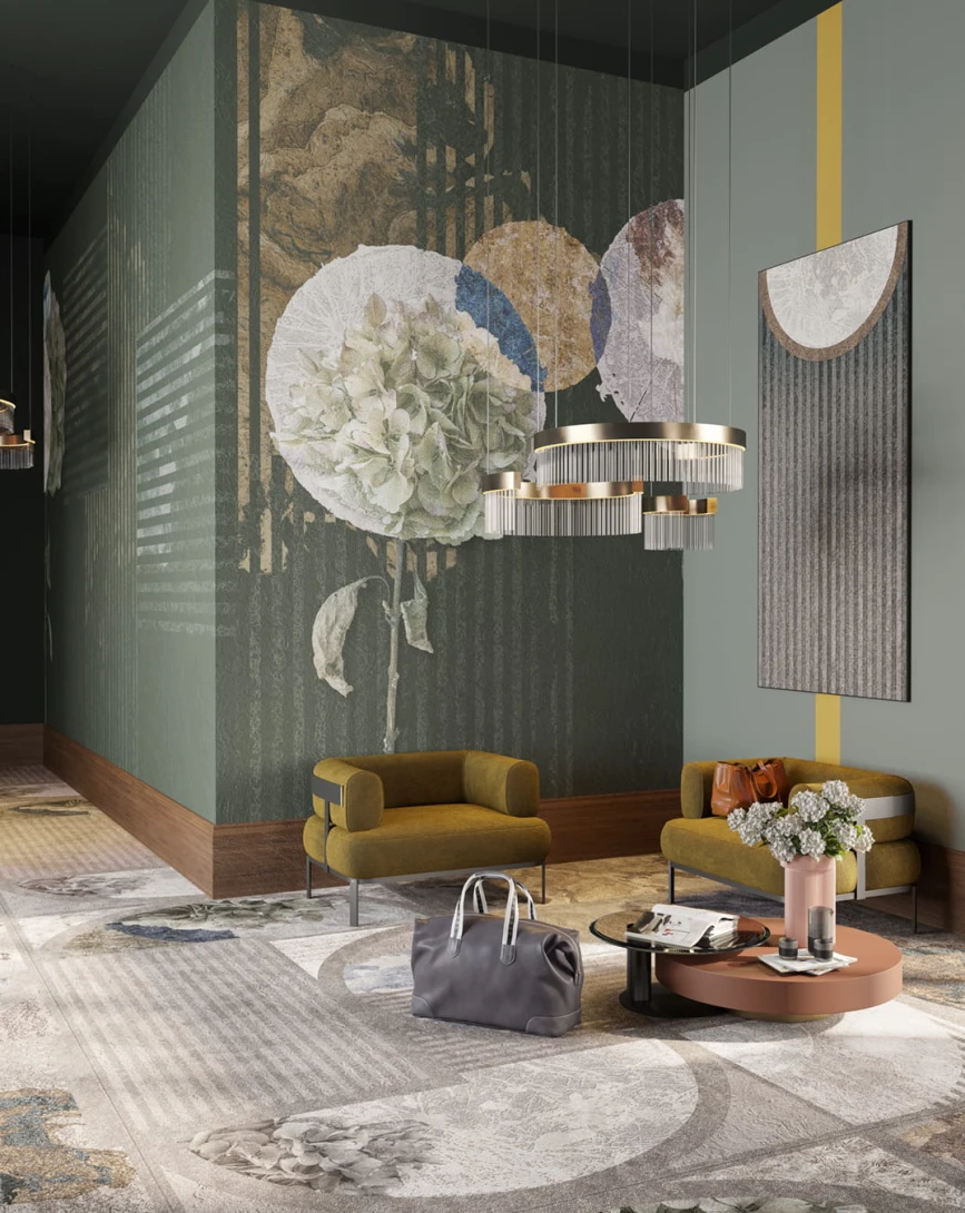 Inkiostro Bianco INKLAII2401 Travelogue Mirabilis - mural w roślinny motyw