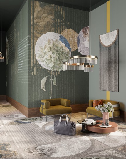 Inkiostro Bianco INKLAII2401 Travelogue Mirabilis - mural w roślinny motyw