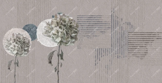 Inkiostro Bianco INKLAII2402 Travelogue Mirabilis - mural w roślinny motyw