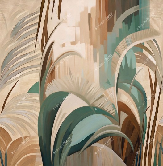 Inkiostro Bianco INKASOI2401 Travelogue Shore - mural w roślinny motyw