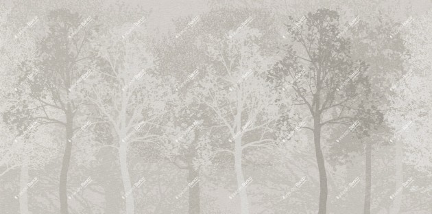 Inkiostro Bianco INKRKHI2401 White Paper Birch - mural w drzewa