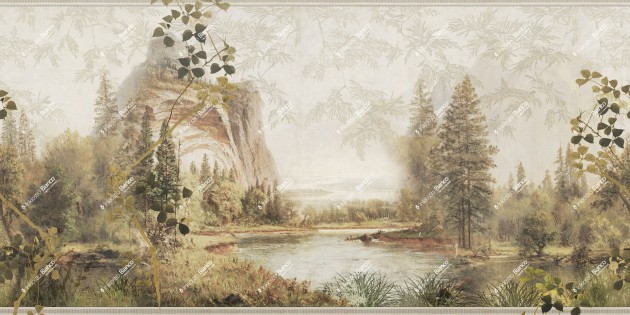 Inkiostro Bianco INKOAOA2402 White Paper Incantatus Lacus - mural w roślinny krajobraz