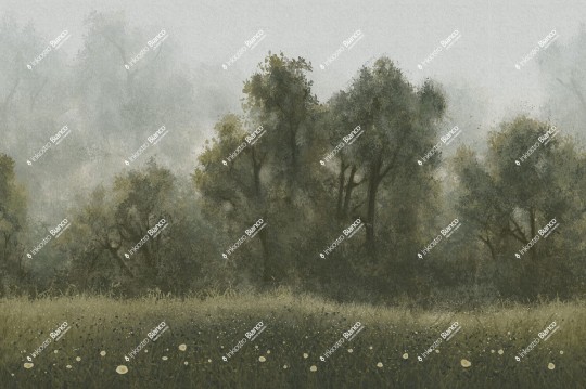 Inkiostro Bianco INKSISN2401 White Paper Italian Landscape - mural w roślinny krajobraz