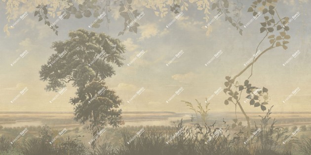 Inkiostro Bianco INKCKSO2402 White Paper Distantiam Prospectus - mural w roślinny krajobraz