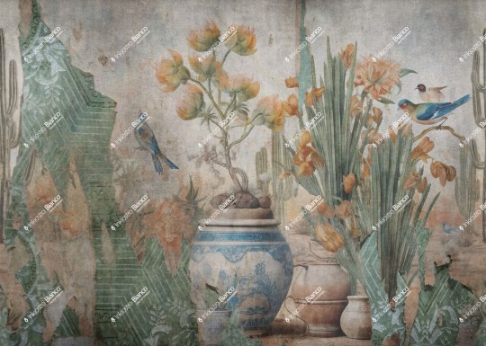 Inkiostro Bianco INKEGLC2401 White Paper I’m Not A Wallpaper - mural w roślinny motyw