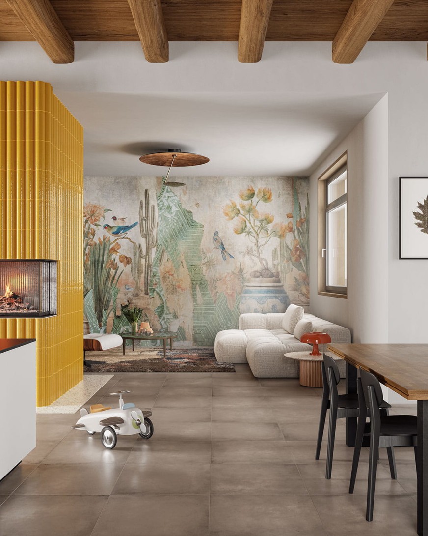 Inkiostro Bianco INKEGLC2401 White Paper I’m Not A Wallpaper - mural w roślinny motyw