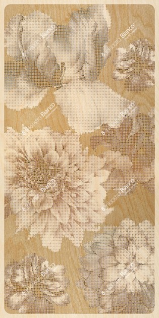 Inkiostro Bianco INKLKNR24C2M1LD White Paper Mayflowers - panel w roślinny wzór