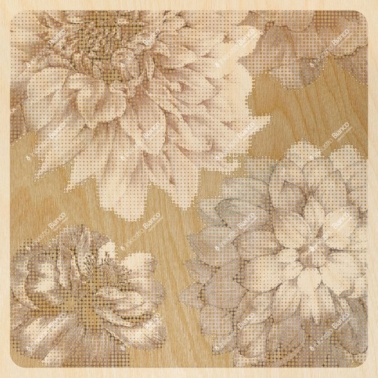 Inkiostro Bianco INKLKNR24C2M2LD White Paper Mayflowers - panel w roślinny wzór